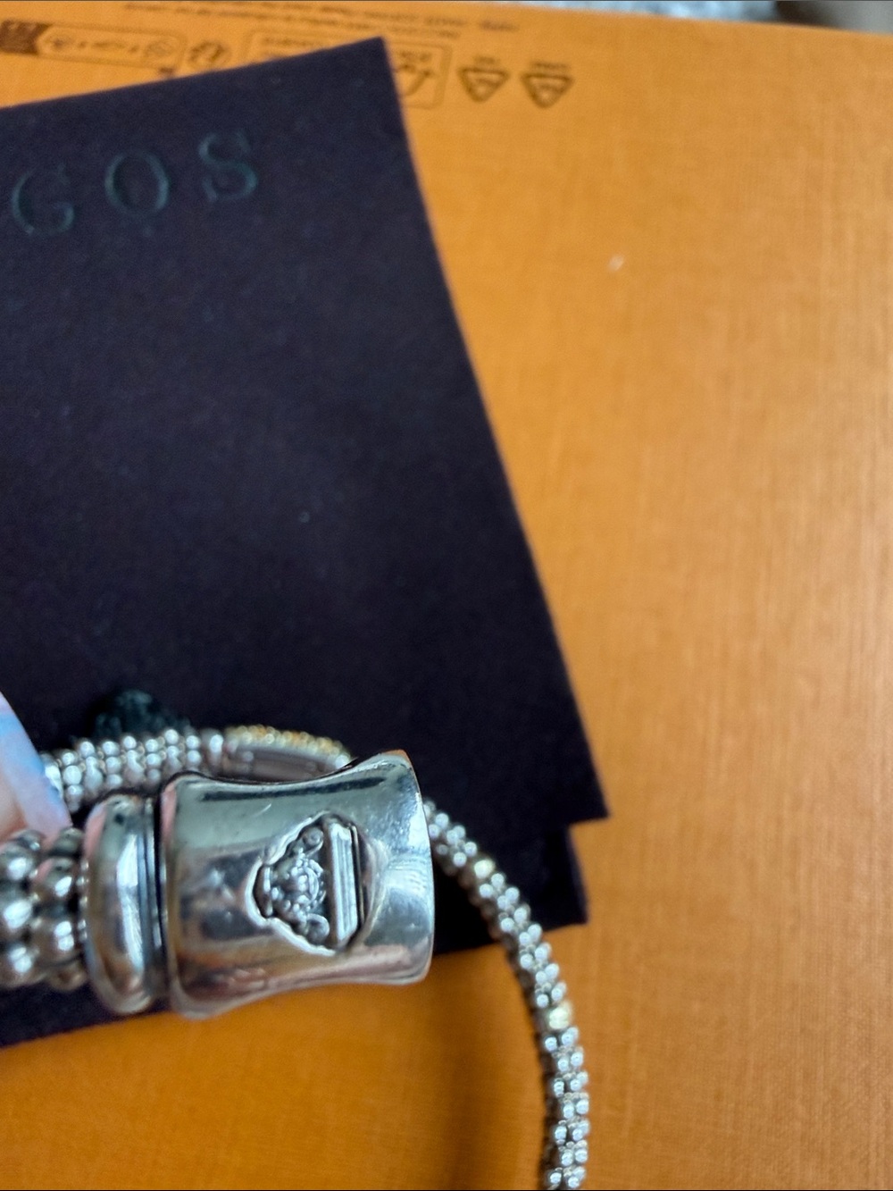 Pavé Accent Mesh Bracelet - Silver with Gold Pavé - Picture 3 of 6